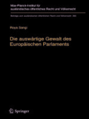 cover image of Die auswärtige Gewalt des Europäischen Parlaments